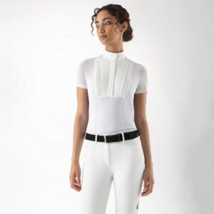 Equiline Womens Short Sleeve Competition Shirt EqGlio - White