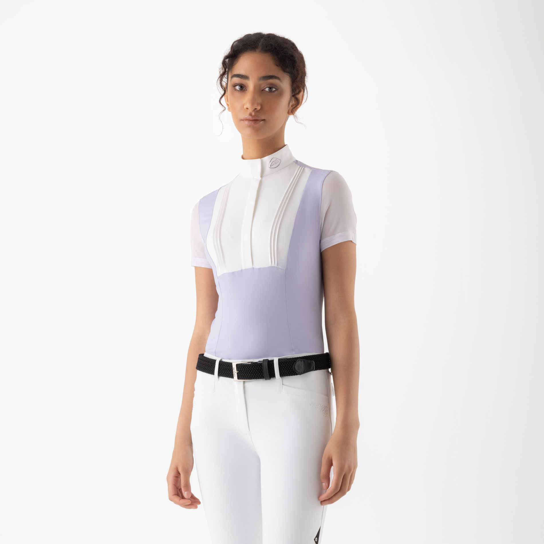 Equiline Womens Short Sleeve Competition Shirt EqGlio - Glicine
