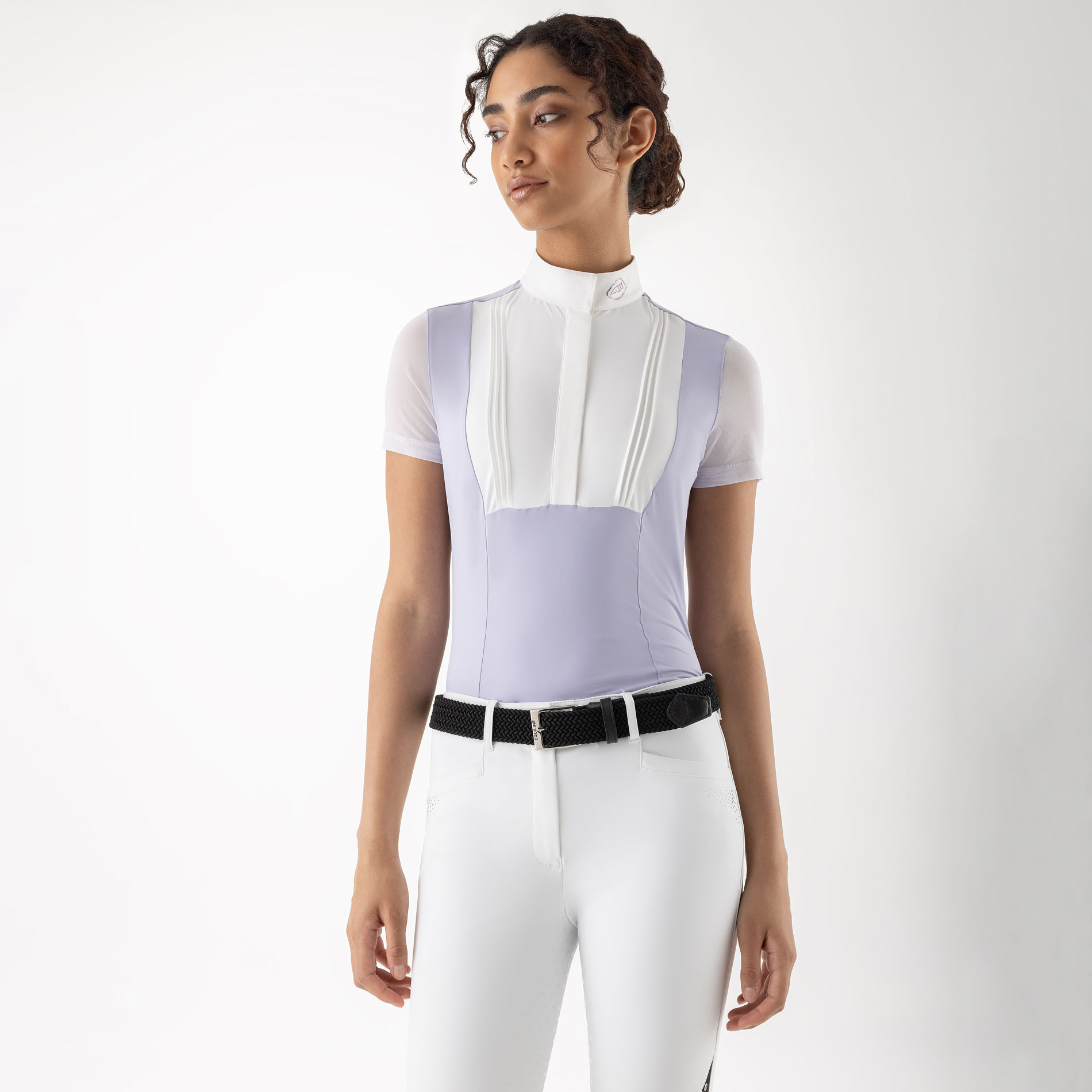 Equiline Womens Short Sleeve Competition Shirt EqGlio - Glicine - Image 2