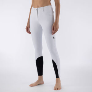 Equiline Womens Knee Grip Breeches EqGurk - White