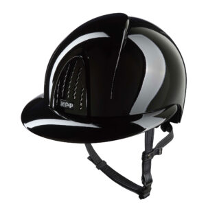 KEP Smart Nova Metal Polish Riding Helmet - Polo Peak - Black