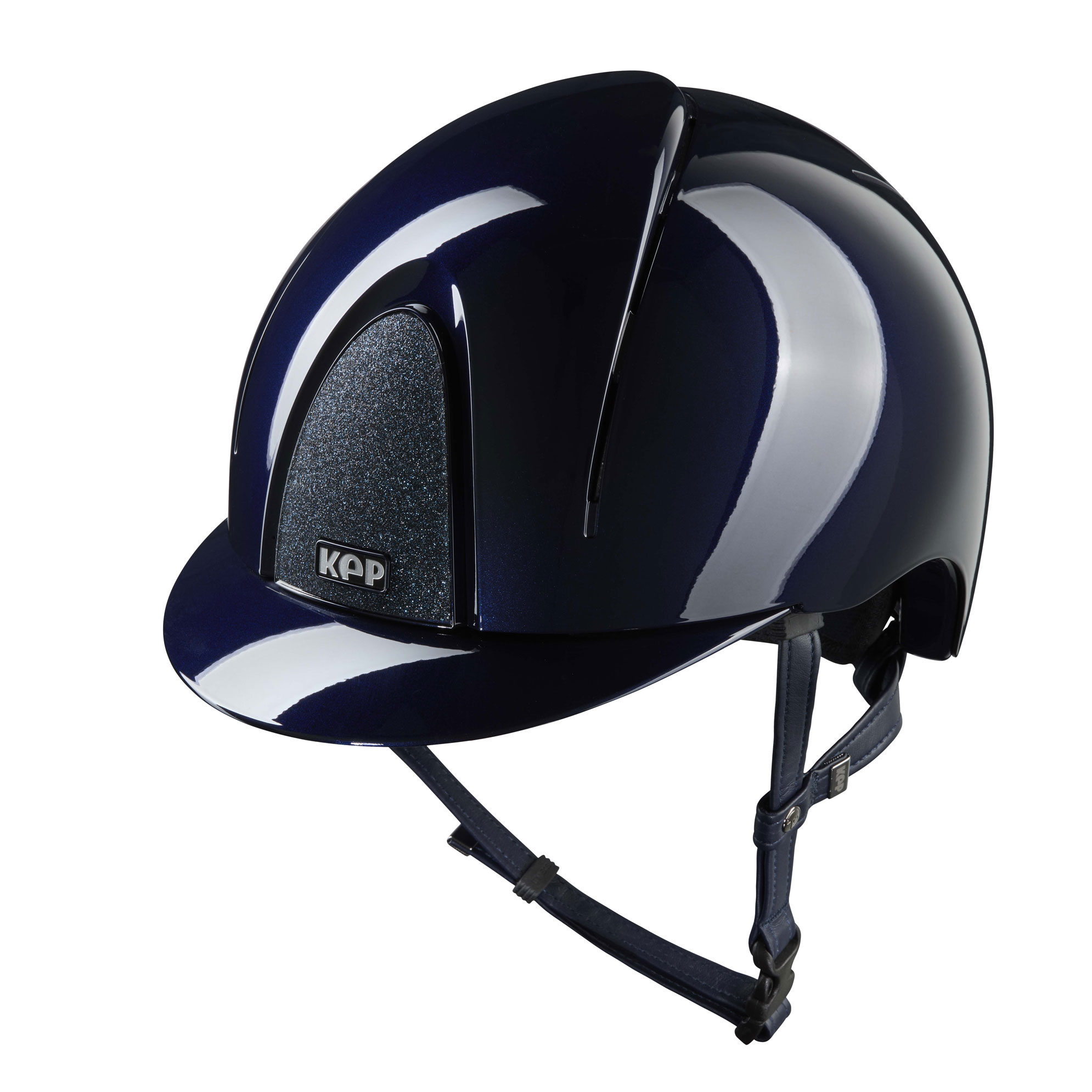 KEP Smart Nova Star Polish Riding Helmet - Standard Peak - Navy