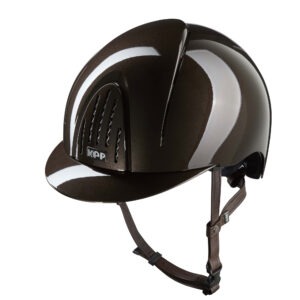 KEP Smart Nova Polish Riding Helmet - Standard Peak - Brown