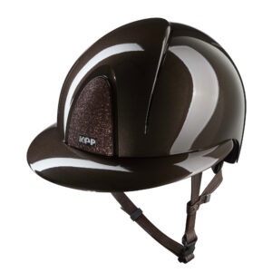 KEP Smart Nova Star Polish Riding Helmet - Polo Peak - Brown
