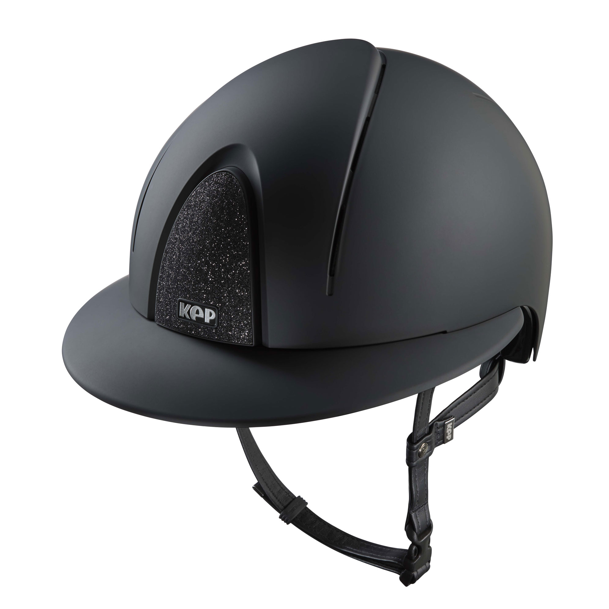 KEP Smart Nova Star Textile Riding Helmet - Polo Peak - Black