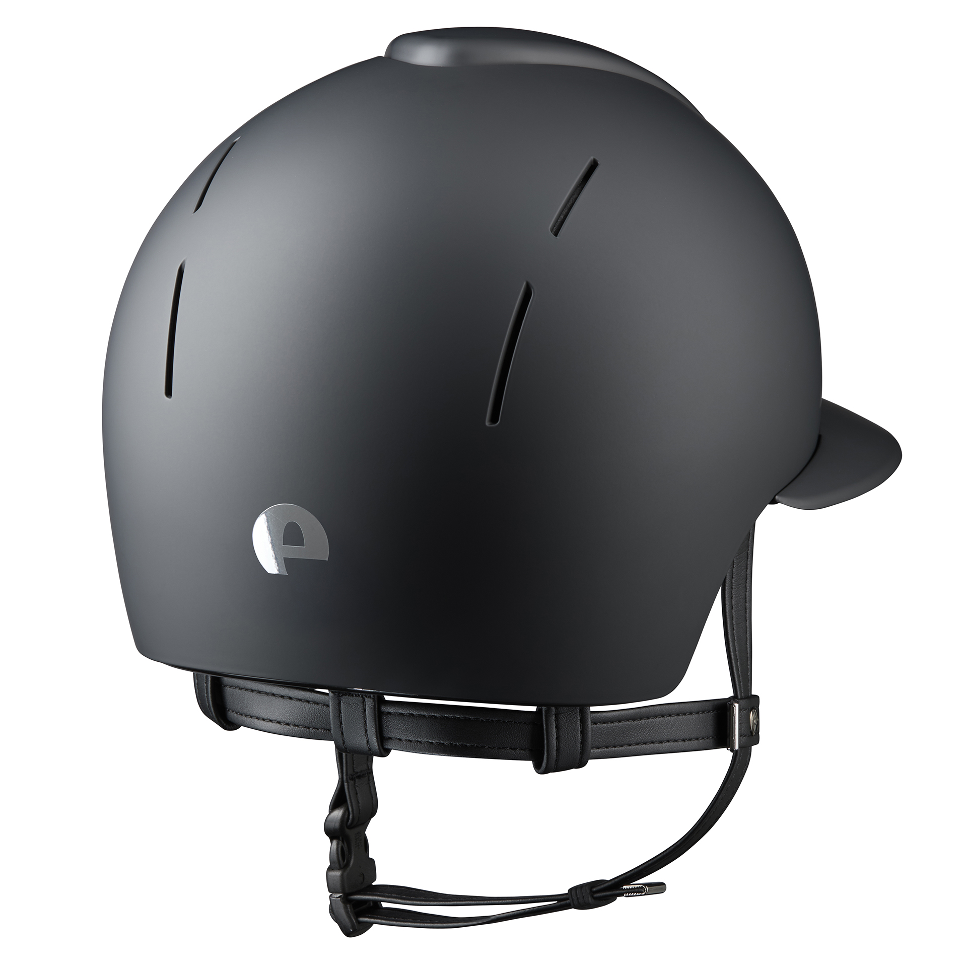 KEP Smart Nova Textile Riding Helmet - Polo Peak - Black - Image 2