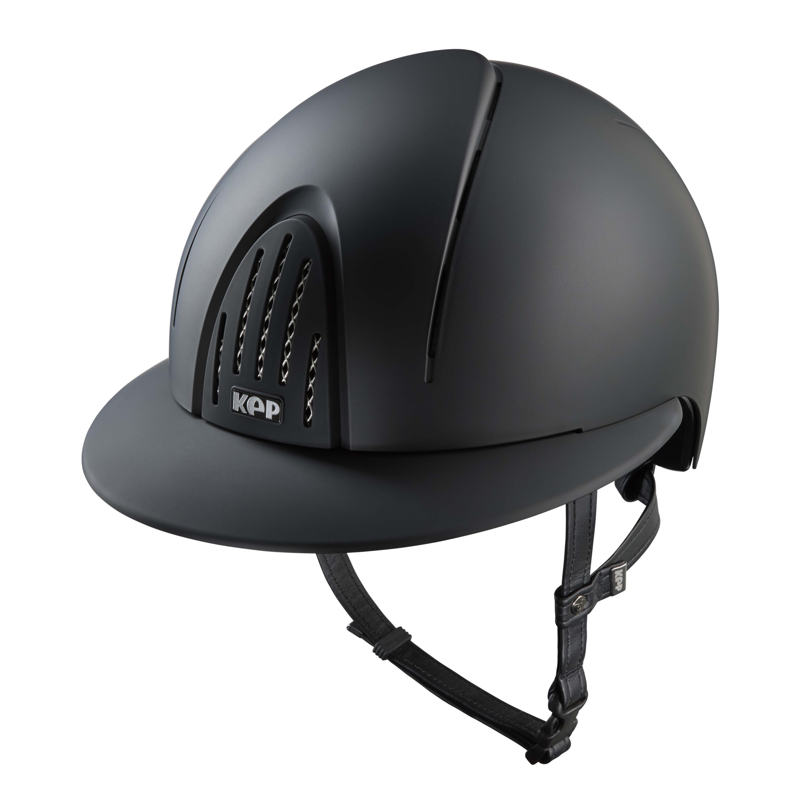 KEP Smart Nova Textile Riding Helmet - Polo Peak - Black