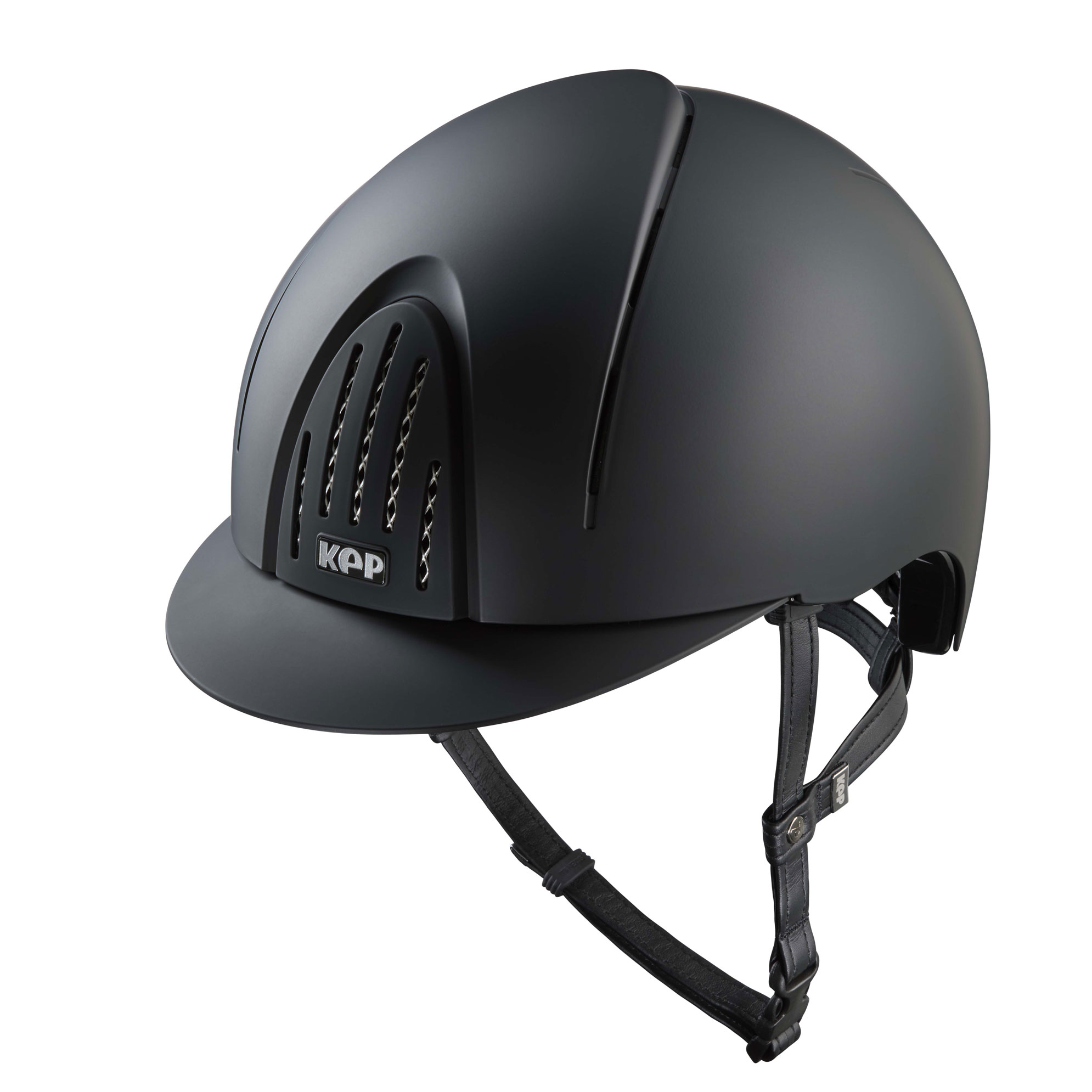 KEP Smart Nova Textile Riding Helmet - Standard Peak - Black