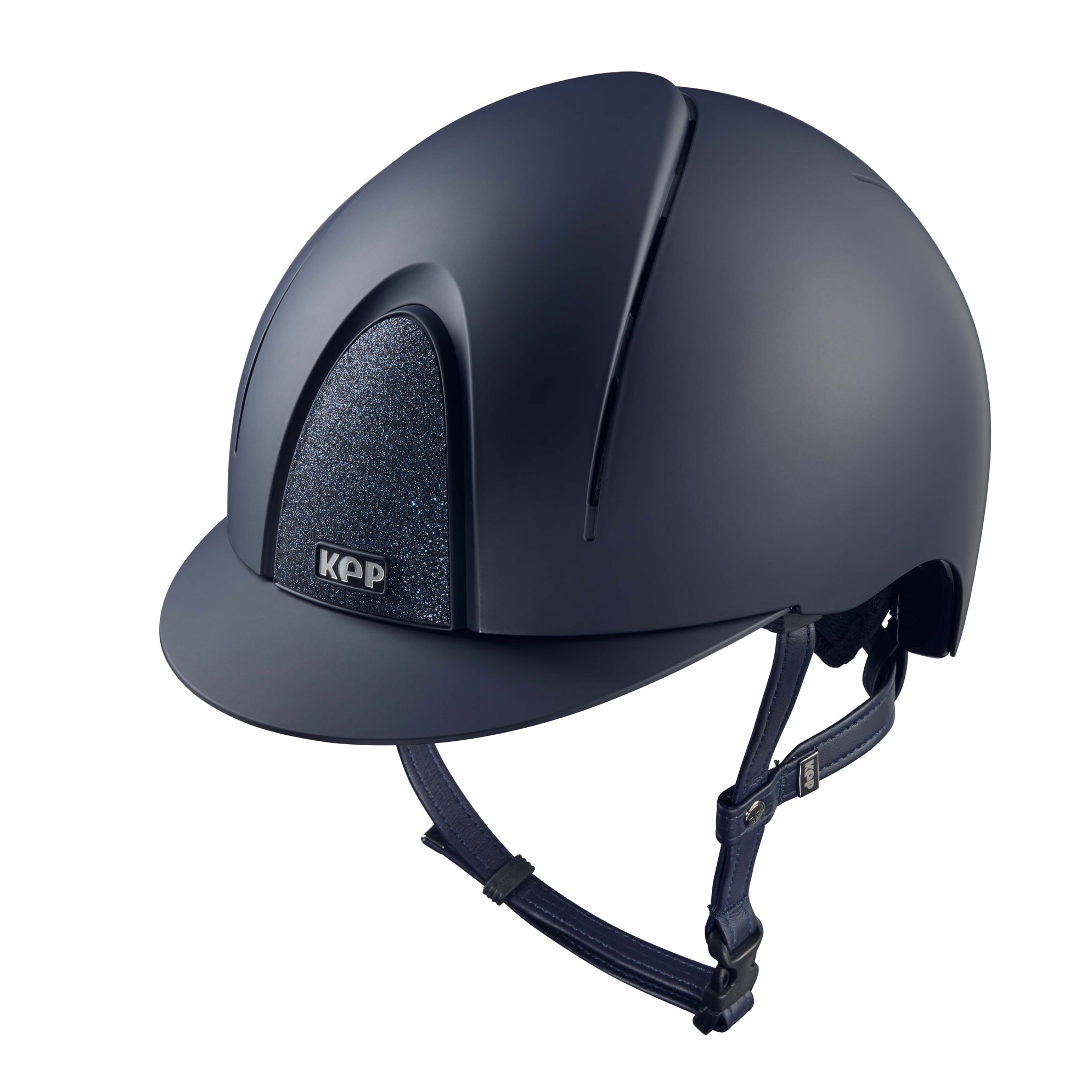 KEP Smart Nova Star Textile Riding Helmet - Standard Peak - Navy