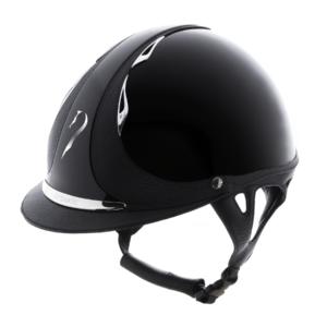 Antares Premium Glossy Riding Helmet - Black