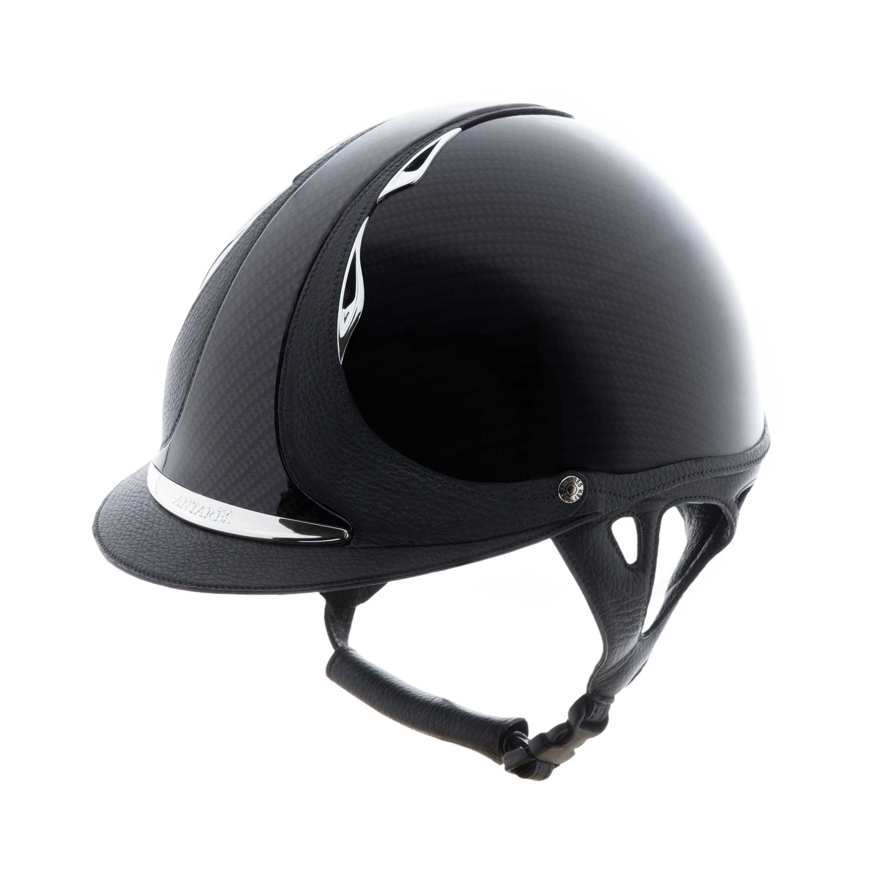 Antares Premium Glossy Riding Helmet - Carbon Print