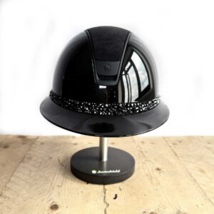 Samshield 2.0 Miss Shield Glossy Helmet - Alcantara Top - Glacier Frontal Band