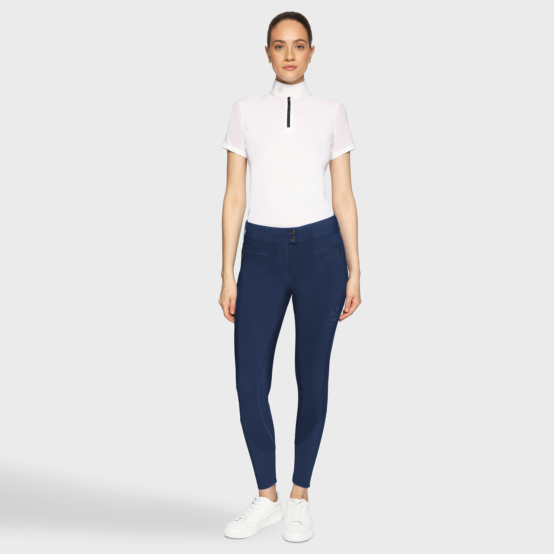 Samshield Womens Full Grip Breeches Capucine Crystal Ferna - Sapphire