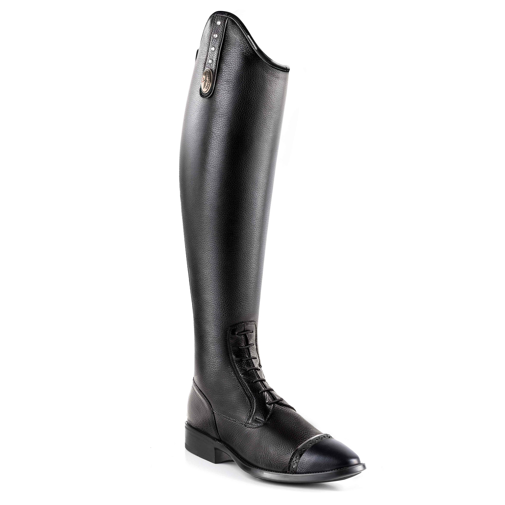 De Niro Giulietta Laced Riding Boots - Quick Black