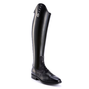De Niro Giulietta Laced Riding Boots - Smooth Black