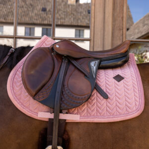 Kentucky Velvet Mini Pearls Jumping Saddle Pad - Old Rose