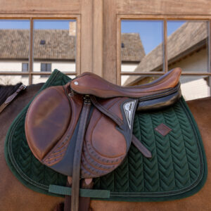 Kentucky Velvet Mini Pearls Jumping Saddle Pad - Pine Green