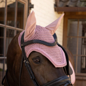 Kentucky Fly Veil Wellington Velvet Mini Pearls - Old Rose
