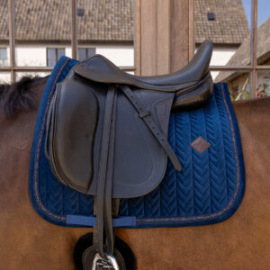 Kentucky Velvet Mini Pearls Dressage Saddle Pad - Navy