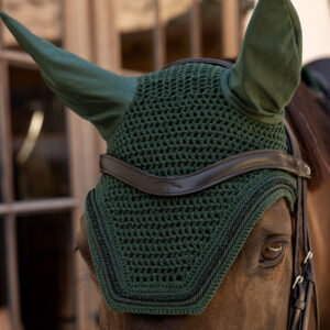 Kentucky Fly Veil Wellington Velvet Mini Pearls - Pine Green