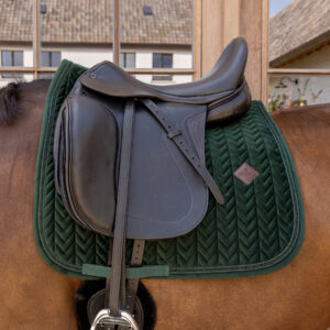 Kentucky Velvet Mini Pearls Dressage Saddle Pad - Pine Green