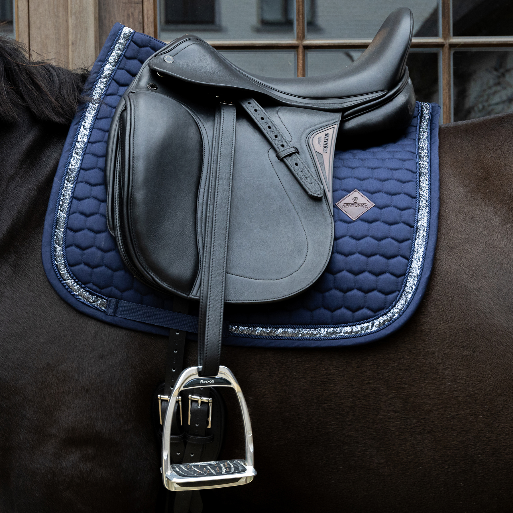 Kentucky Dressage Saddle Pad Glitter Band - Navy