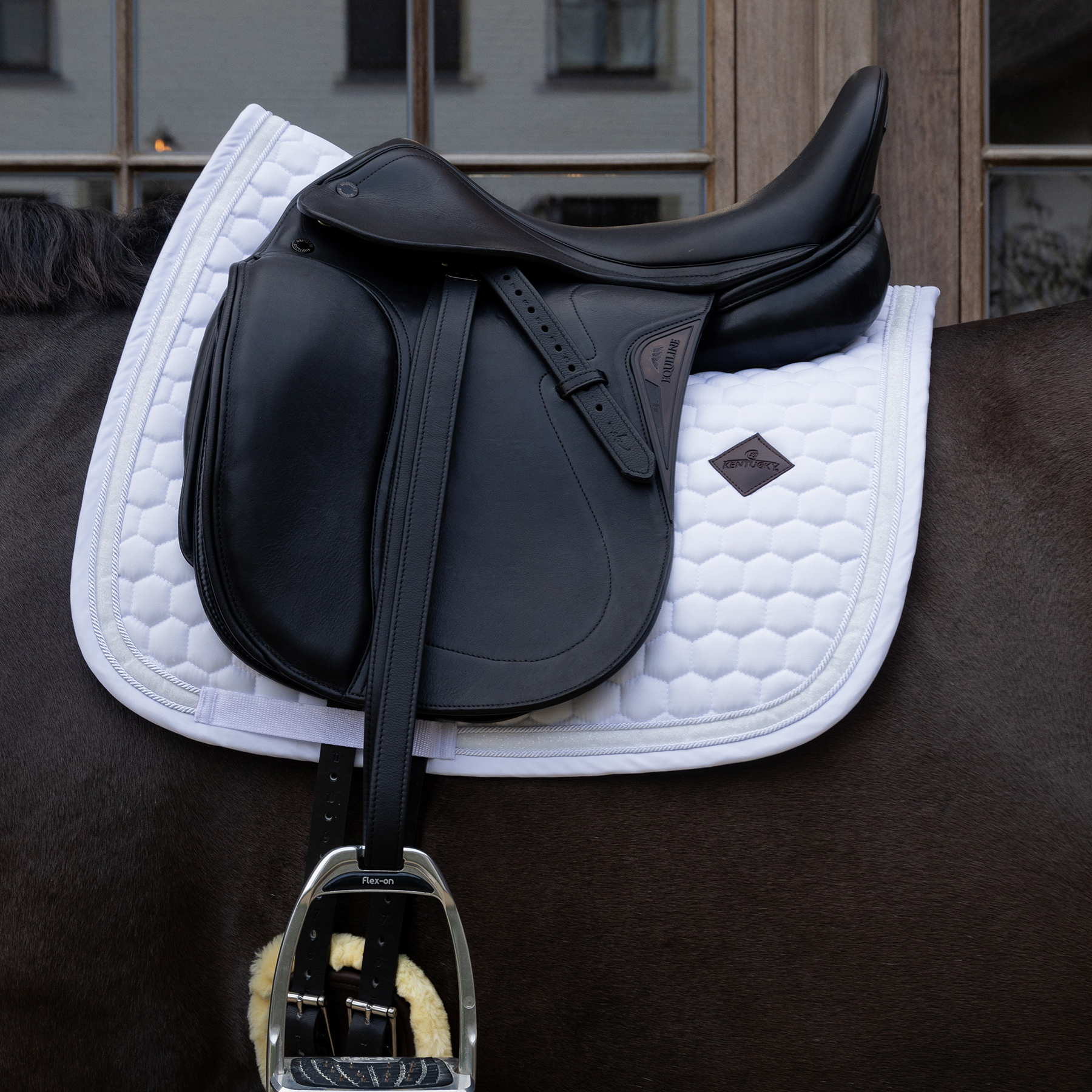 Kentucky Dressage Saddle Pad Glitter Band - White