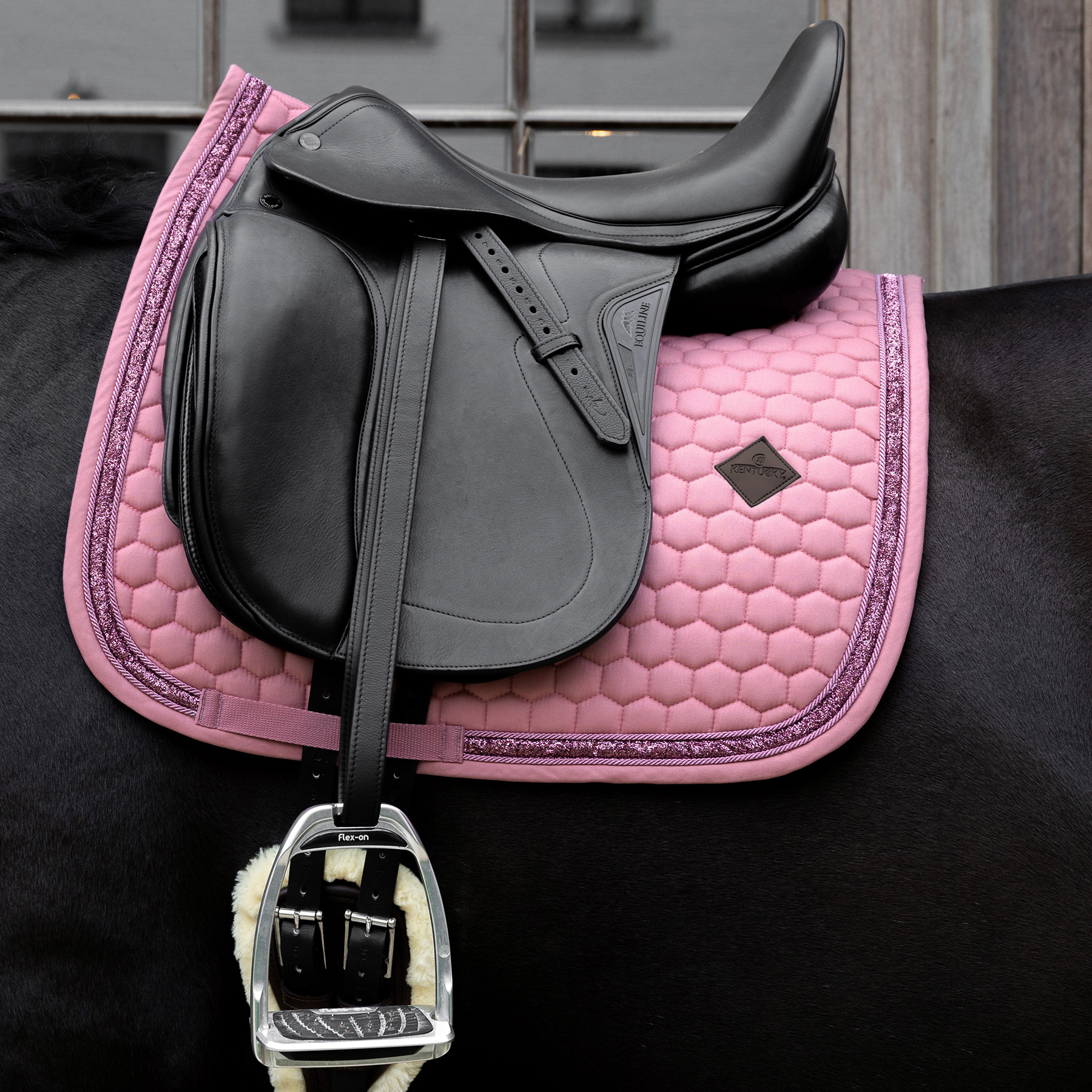 Kentucky Dressage Saddle Pad Glitter Band - Fuchsia