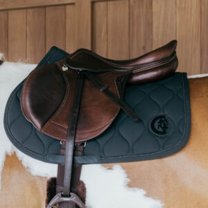 Kentucky Jumping Saddle Pad Wave 3D Logo - Pine Green