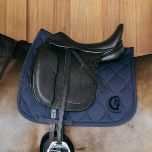 Kentucky Dressage Saddle Pad Wave 3D Logo - Navy