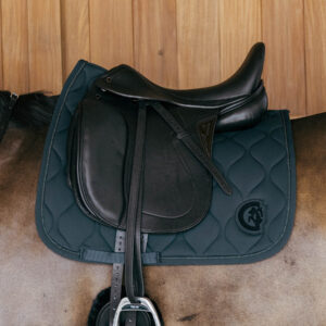 Kentucky Dressage Saddle Pad Wave 3D Logo - Pine Green
