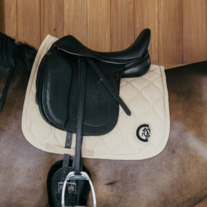 Kentucky Dressage Saddle Pad Wave 3D Logo - Beige