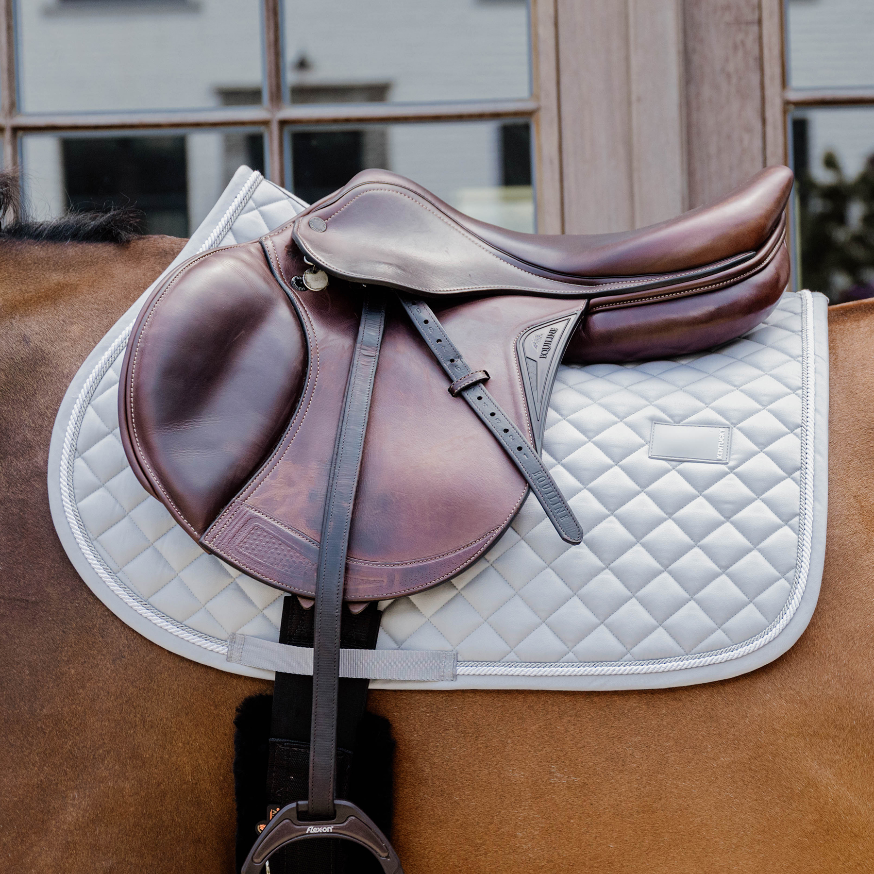 Kentucky Jumping Saddle Pad Diamond Rope - Grey