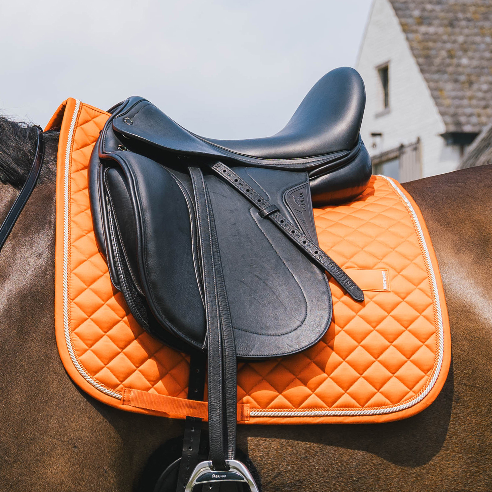 Kentucky Dressage Saddle Pad Diamond Rope - Orange