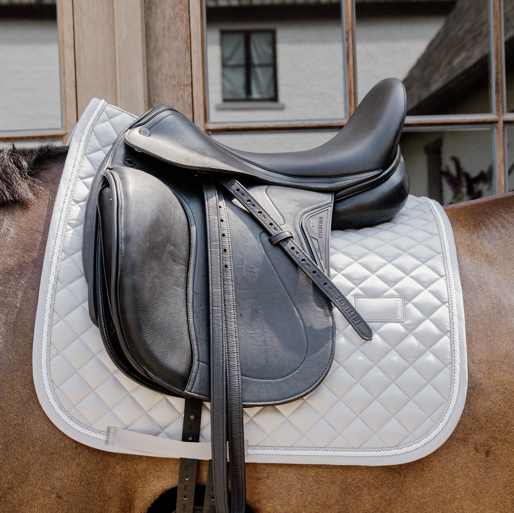 Kentucky Dressage Saddle Pad Diamond Rope - Grey