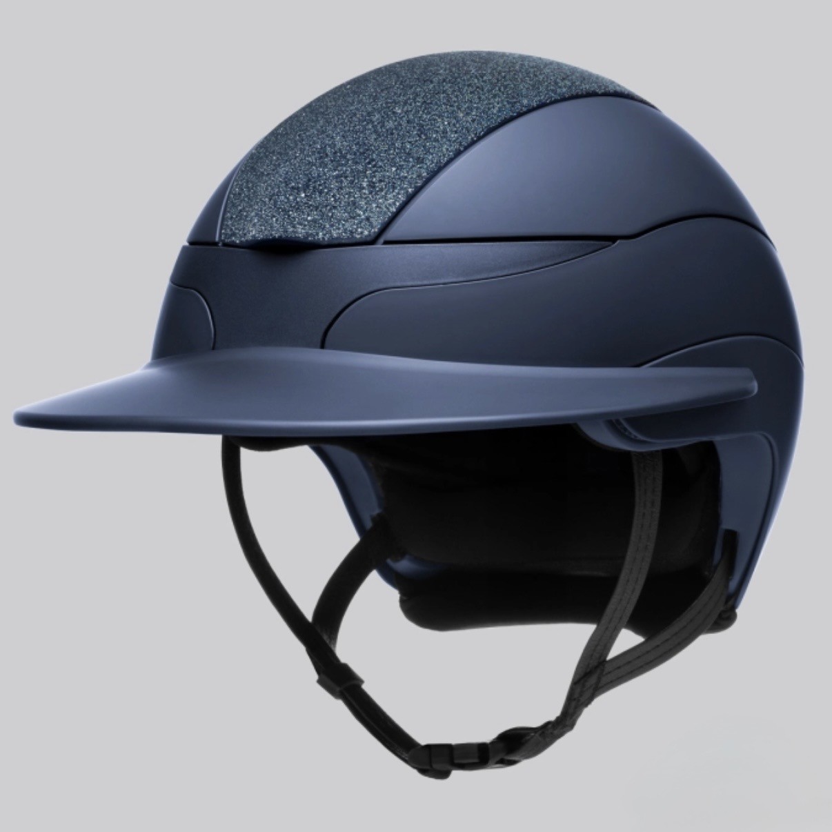 Equiline Xanto Sun Visor Riding Helmet with Swarovski Top - Image 4