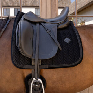 Kentucky Velvet Mini Pearls Dressage Saddle Pad - Black
