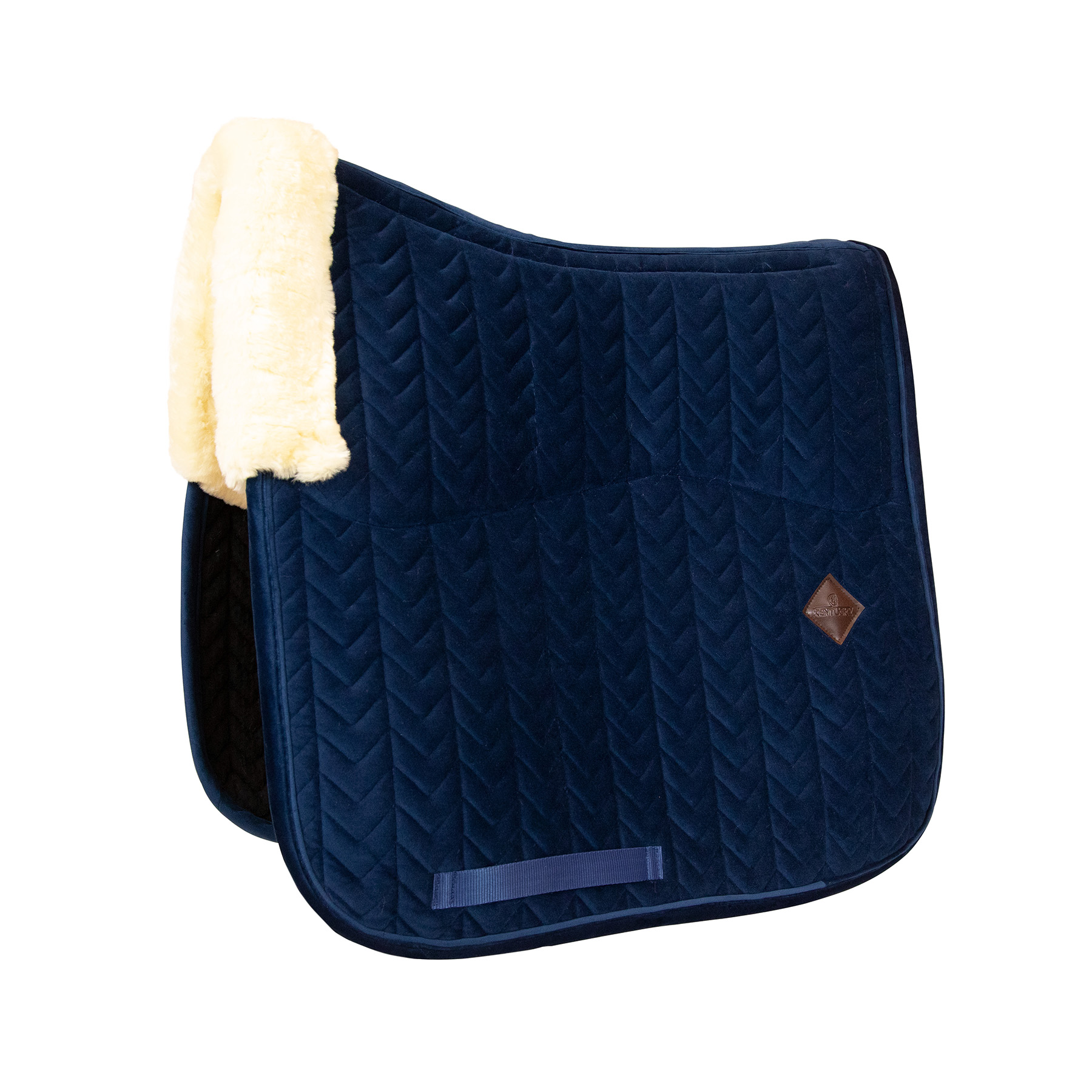 Kentucky Skin Friendly Velvet Dressage Saddle Pad - Navy - Image 2