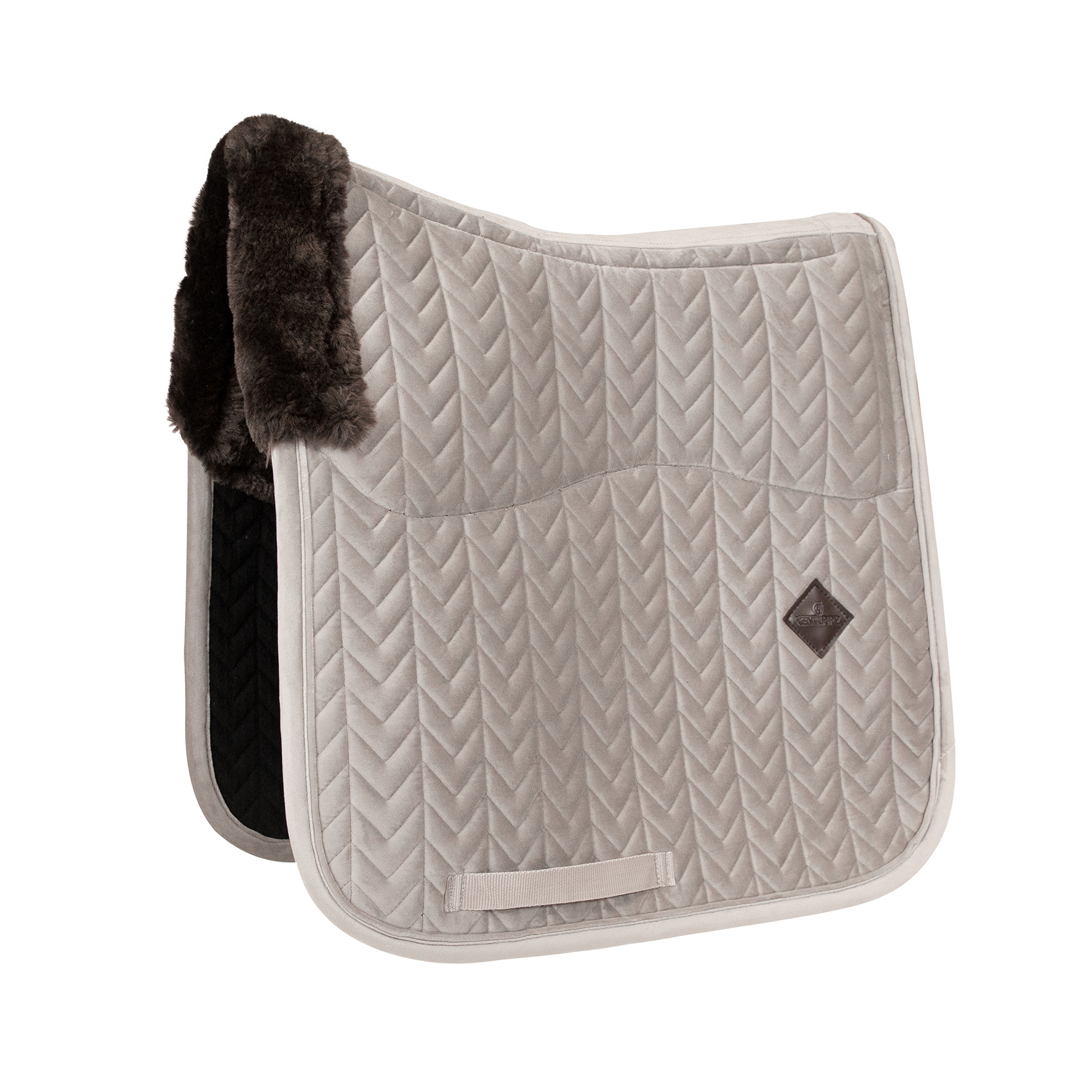 Kentucky Skin Friendly Velvet Dressage Saddle Pad - Beige - Image 2
