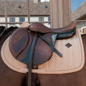 Kentucky Velvet Mini Pearls Jumping Saddle Pad - Beige