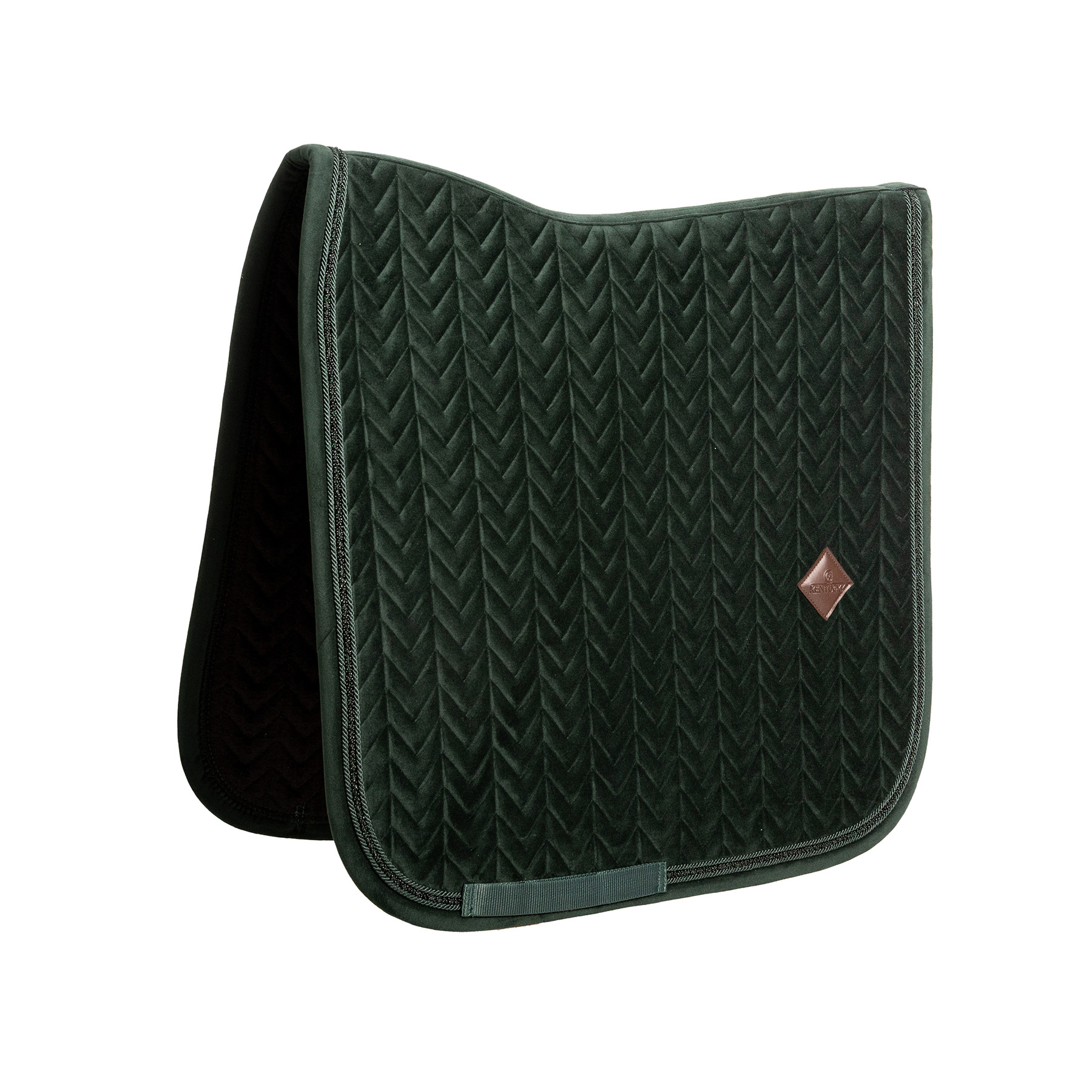 Kentucky Velvet Mini Pearls Dressage Saddle Pad - Pine Green - Image 4