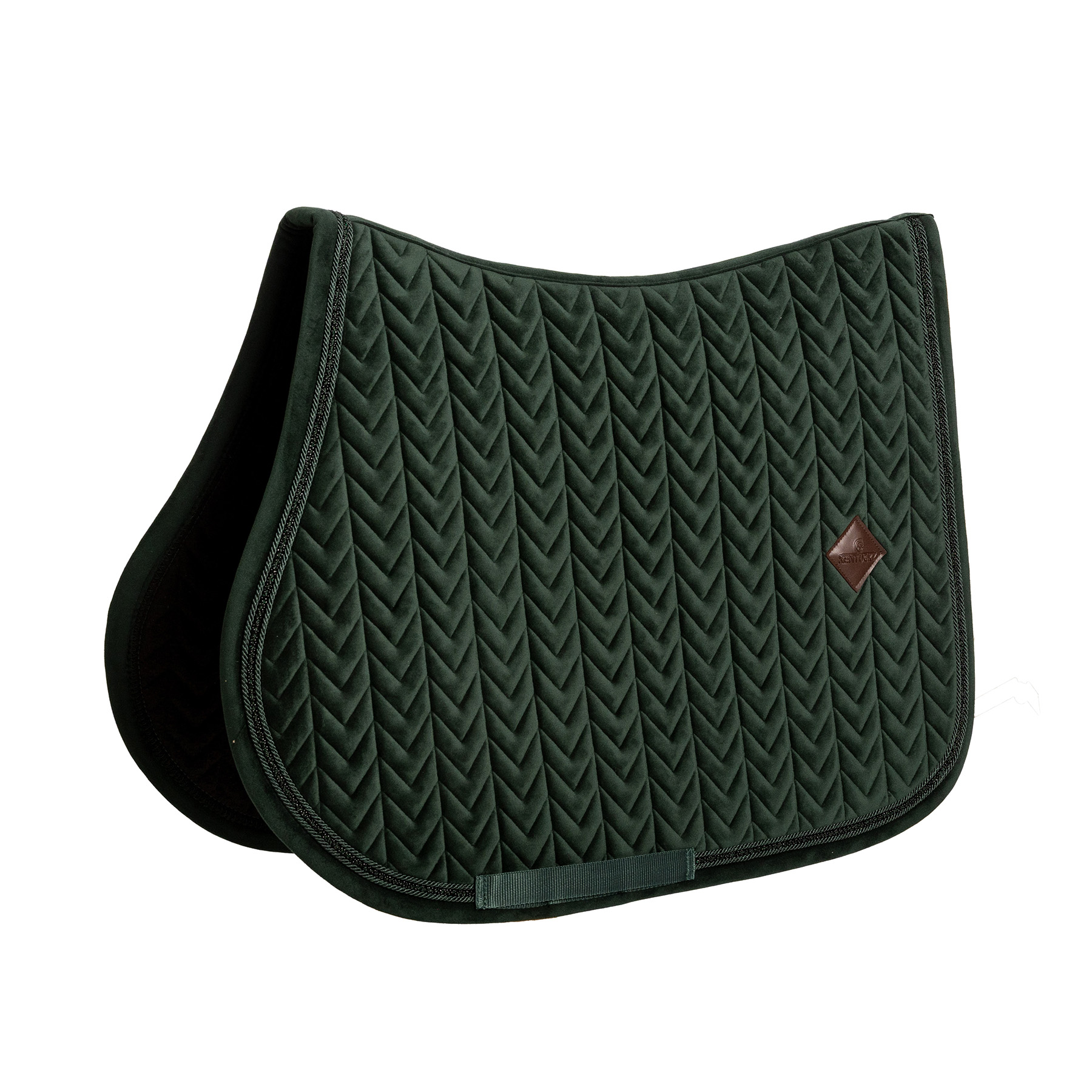 Kentucky Velvet Mini Pearls Jumping Saddle Pad - Pine Green - Image 5