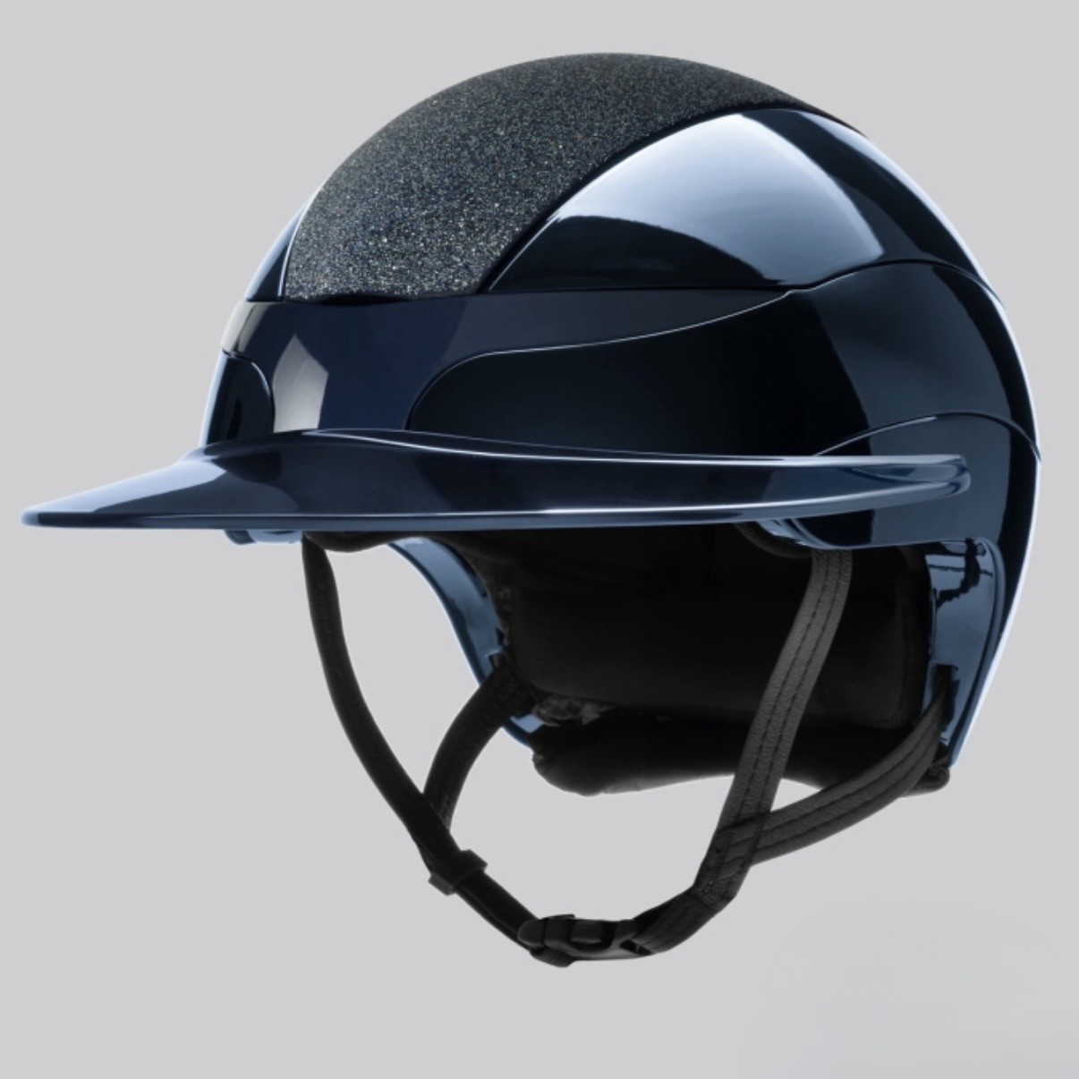 Equiline Xanto Sun Visor Riding Helmet with Swarovski Top - Image 2
