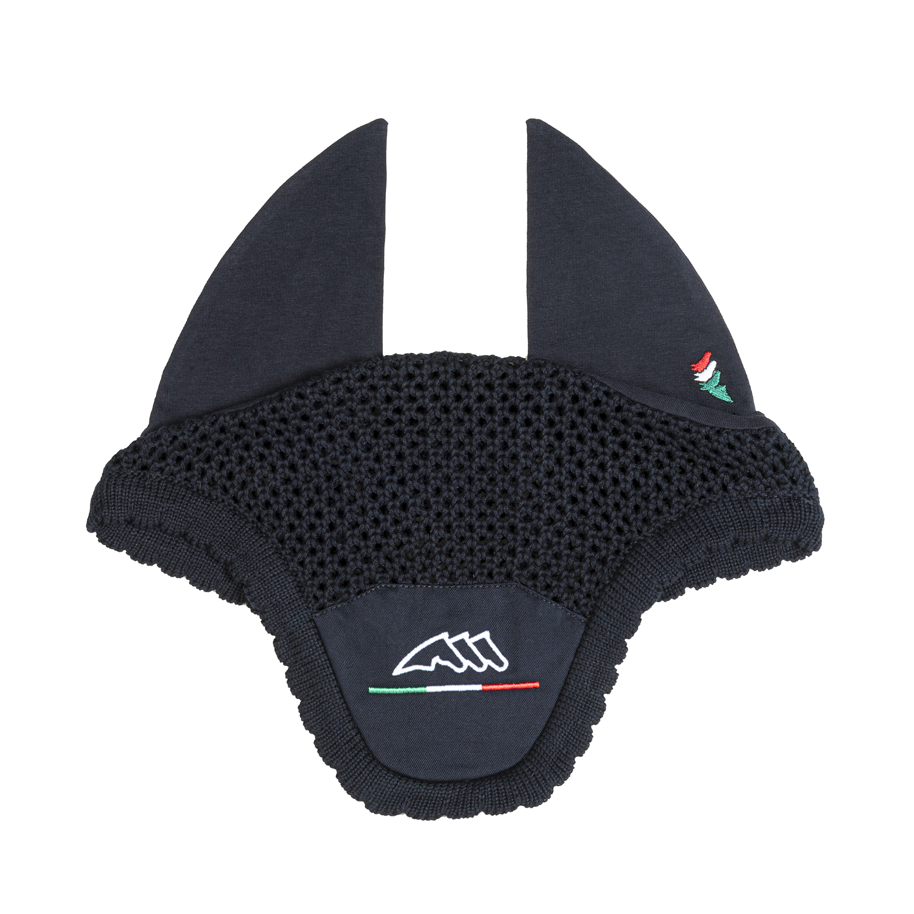 Equiline Saddle Pad and Ear Net Set Rombo Logo - Dressage - Navy - Image 2