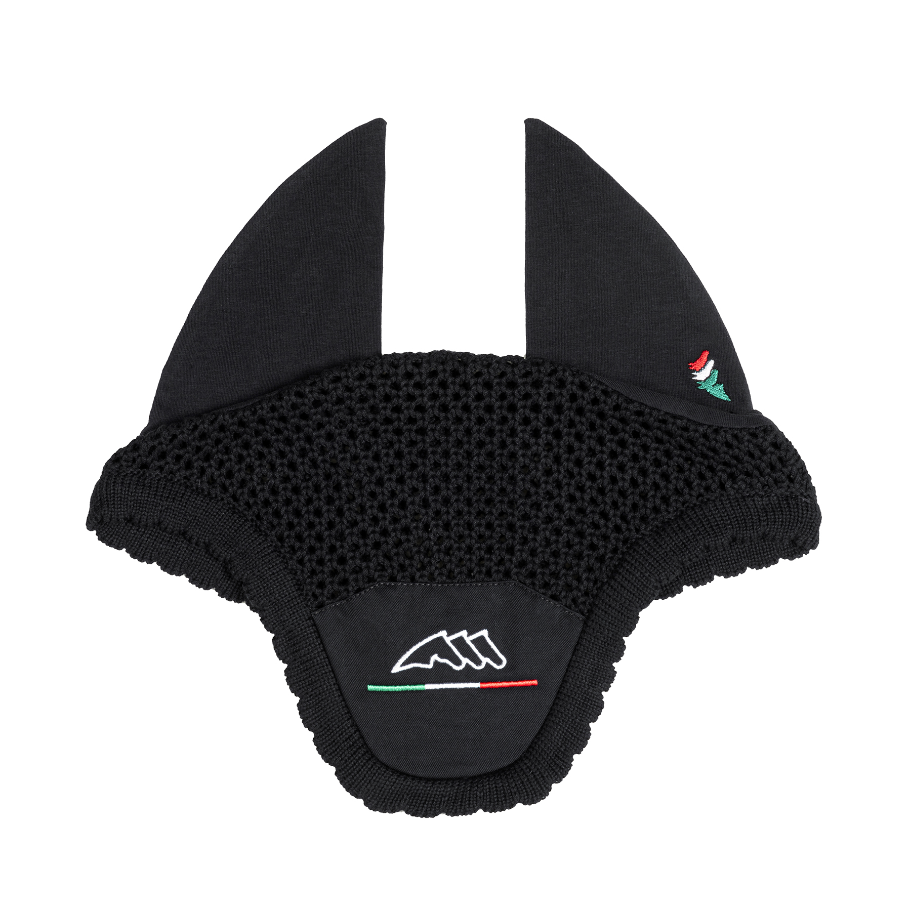 Equiline Saddle Pad and Ear Net Set Rombo Logo - Dressage - Black - Image 2
