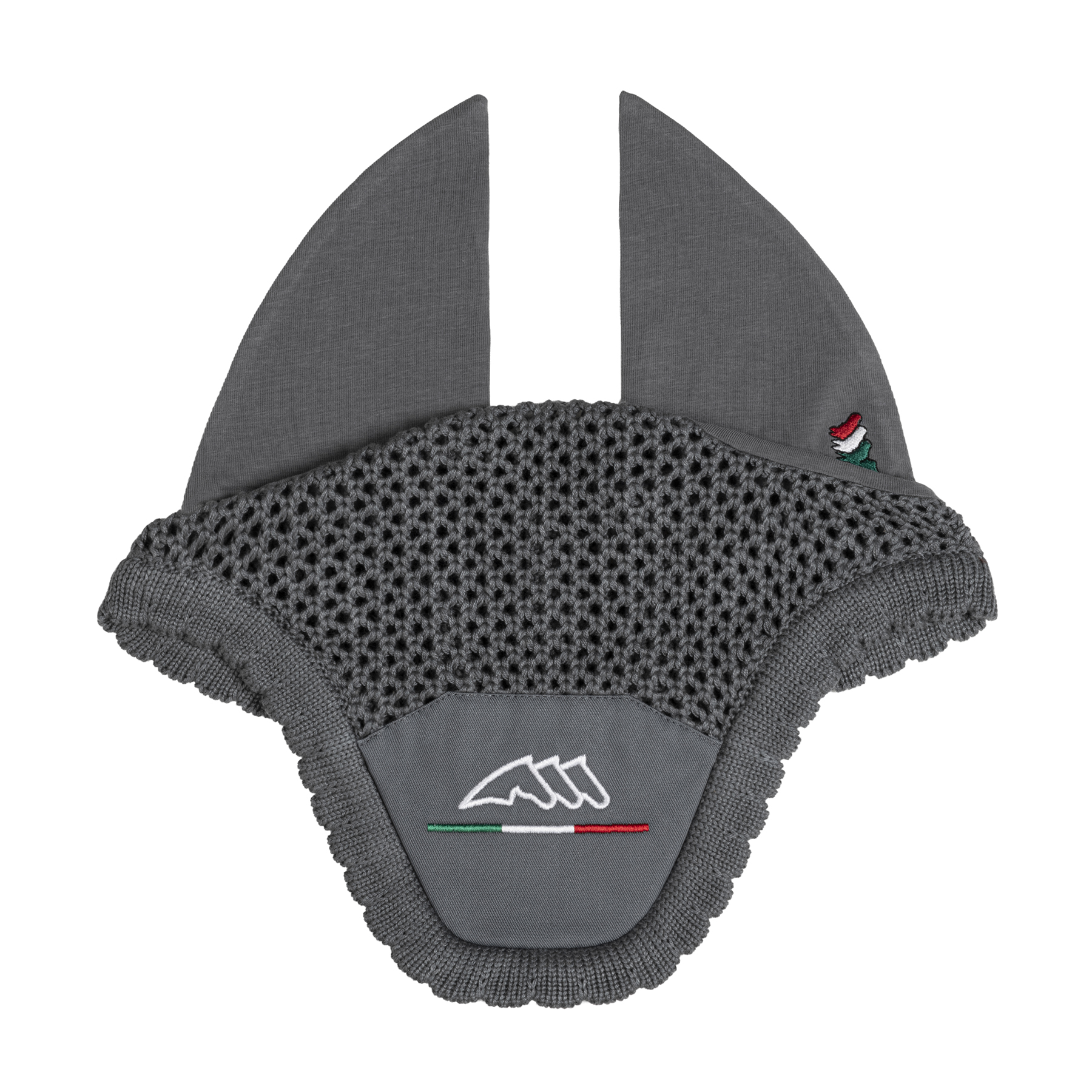 Equiline Saddle Pad and Ear Net Set Rombo Logo- Jumping - Grey - Image 2