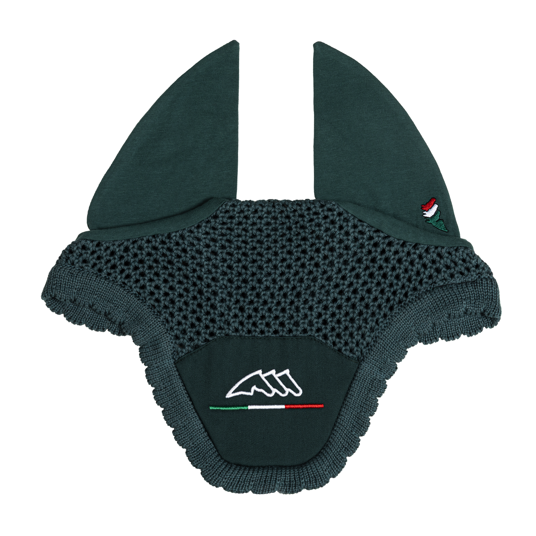 Equiline Saddle Pad and Ear Net Set Rombo Logo - Dressage - Green - Image 2