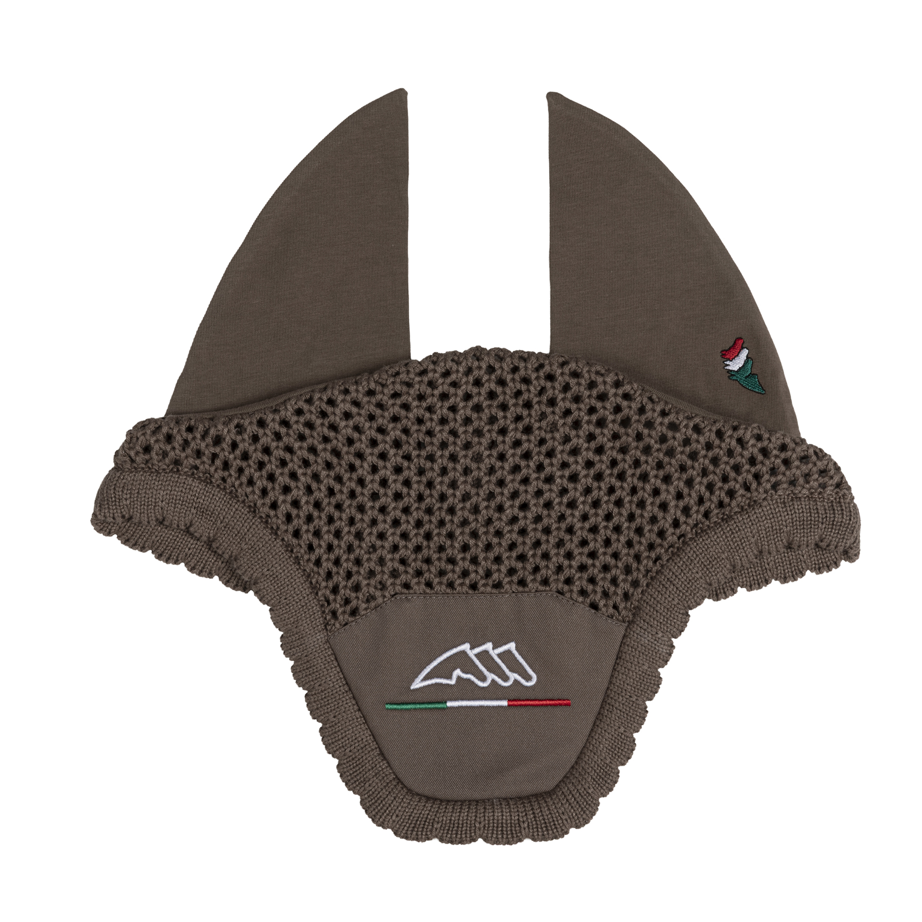 Equiline Saddle Pad and Ear Net Set Rombo Logo - Dressage - Cappuccino - Image 2