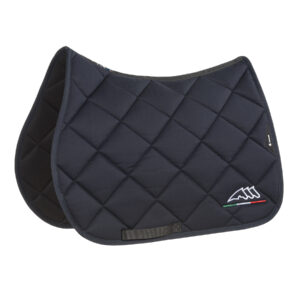 Equiline Saddle Pad and Ear Net Set Rombo Logo - Dressage - Navy