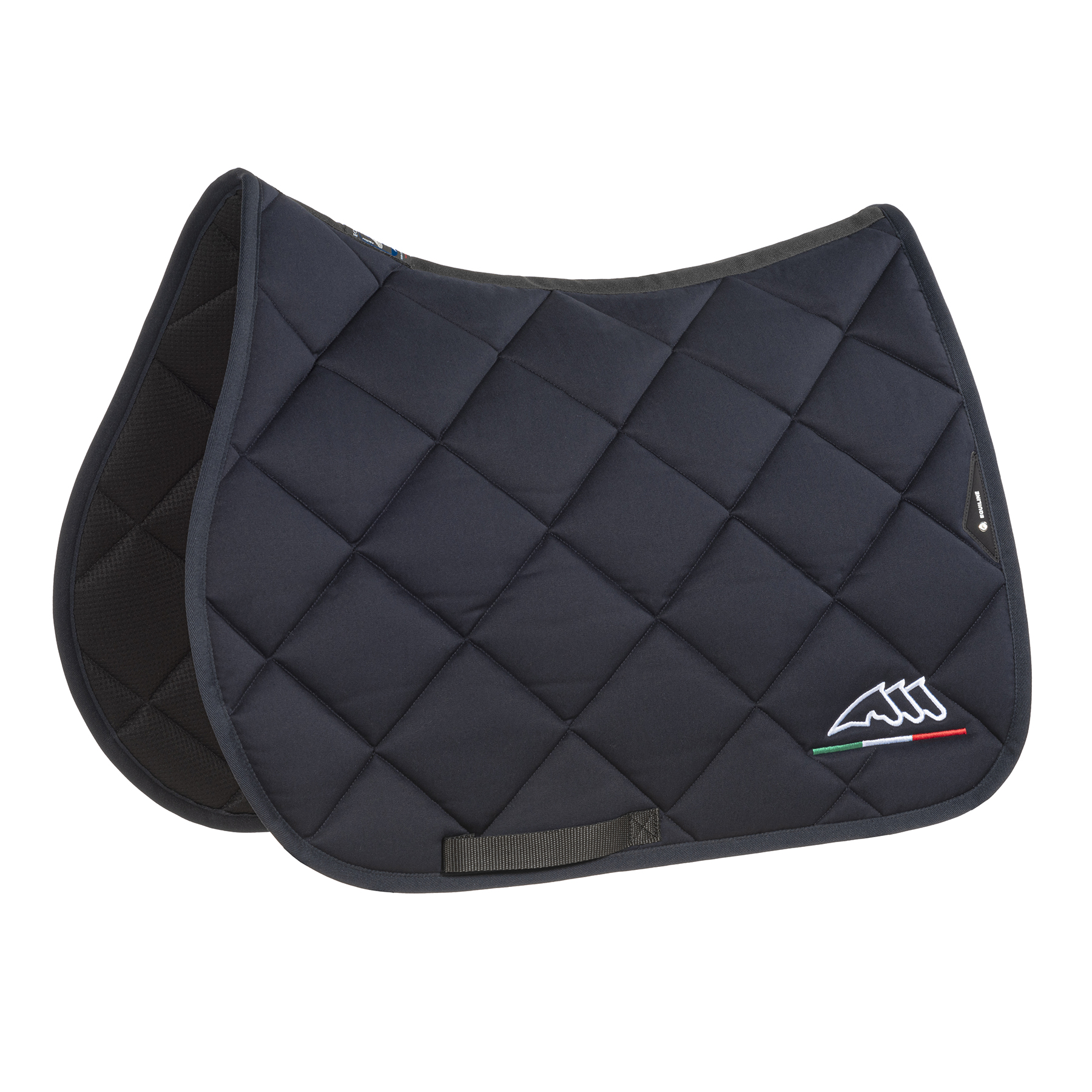Equiline Saddle Pad and Ear Net Set Rombo Logo - Dressage - Navy